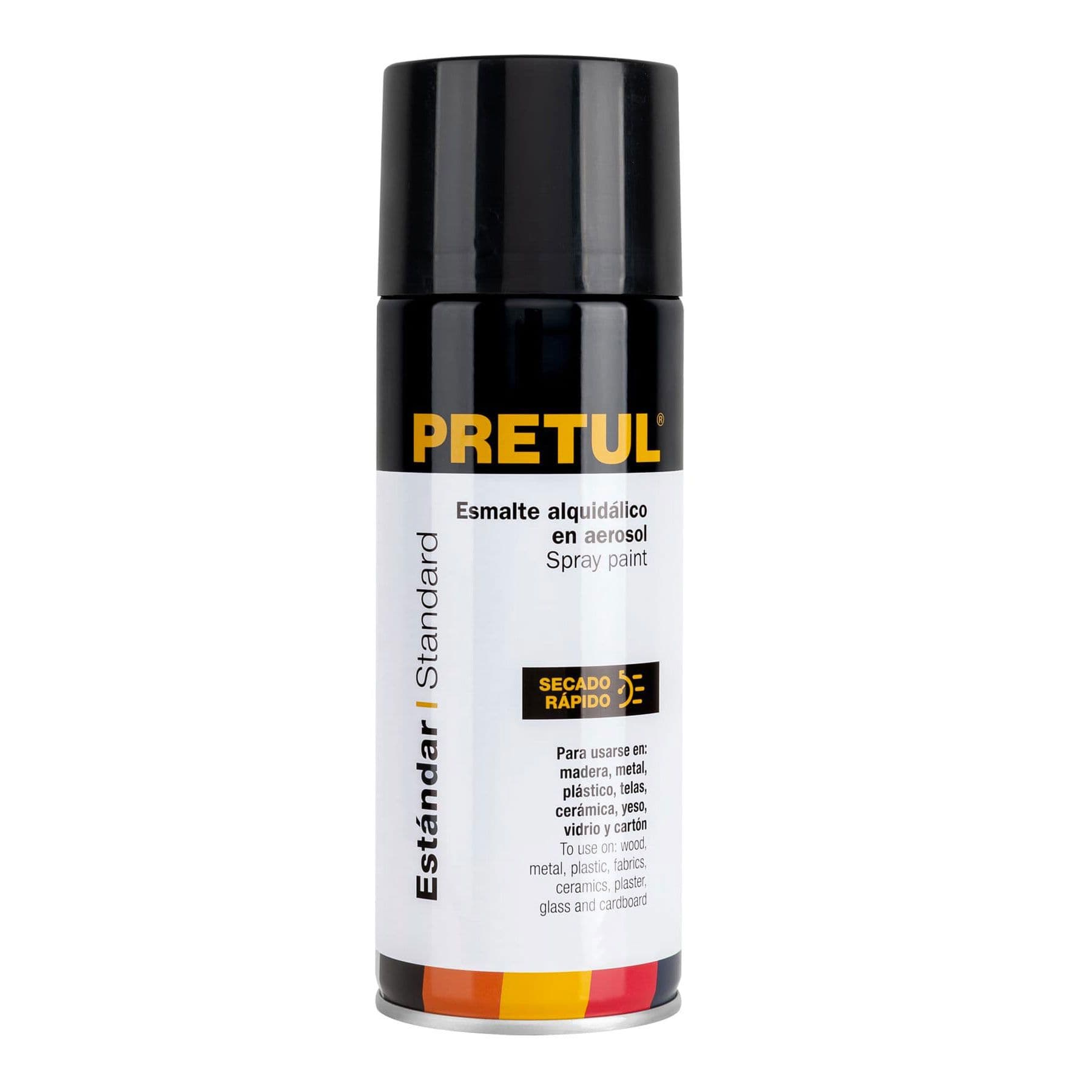 PINTURA EN AEROSOL, NEGRO BRILLANTE, PRETUL — Pretul